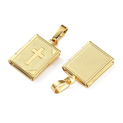 Brass Locket Pendants&nbsp;KK-D221-01G