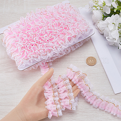 10M Polyester Polka Dot Lace Ribbons&nbsp;OCOR-GF0003-35B