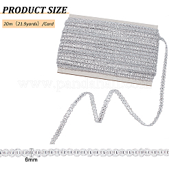 Polyester S Shaped Lace Ribbon&nbsp;OCOR-WH0046-95B