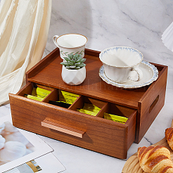 8 Grids Wood Tea Bag Storage Box&nbsp;AJEW-WH0696-693