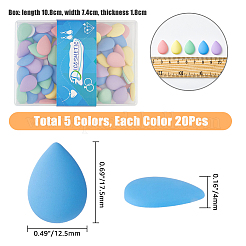 80pcs 4 colors Opaque Spray Painted Acrylic Cabochons&nbsp;ACRP-DC0001-01