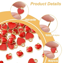 48Pcs 3 Styles Alloy Enamel Charms&nbsp;ENAM-FS0002-42