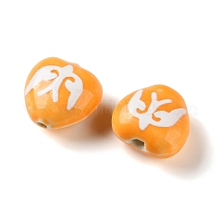 Printed Handmade Porcelain Beads&nbsp;FIND-H023-01C