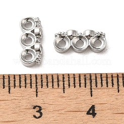Brass Micro Pave Clear Cubic Zirconia Slide Charms&nbsp;KK-G481-01P