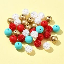DIY Round Silicone & Acrylic & Berry Beads Making Findings Kits&nbsp;DIY-FS0006-26C