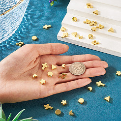 36Pcs 6 Styles Brass Beads&nbsp;KK-TA0002-07
