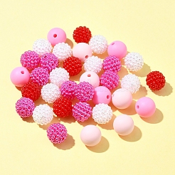 DIY Round Silicone & Acrylic & Berry Beads Making Findings Kits&nbsp;DIY-FS0006-26D