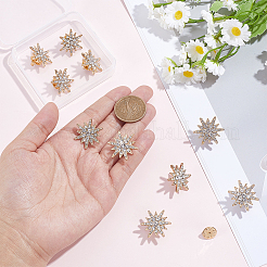 10Pcs Alloy Rhinestone Lapel Pin Backs for Backpack Clothes&nbsp;JEWB-HY0001-63LG