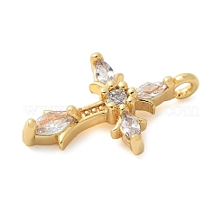 Brass Micro Pave Cubic Zirconia Pendants&nbsp;KK-U056-33G