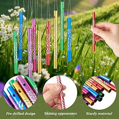 12 Sets 6 Colors Aluminium Round Tube Big Pendants&nbsp;FIND-MA0001-29