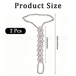 PP & ABS Plastic Pearl Stretch Toe Ring Anklets for Bikini&nbsp;AJEW-WH20121-30