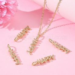 SHEGRACE Brass Micro Pave Cubic Zirconia Pendants&nbsp;XGRQ3D693-493G