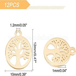 12Pcs PVD Vacuum Plating 201 Stainless Steel Charms&nbsp;STAS-UN0029-32