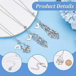 2 Bags 304 Stainless Steel Macrame Pouch Empty Stone Holder Necklace Making&nbsp;NJEW-SC0001-82
