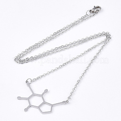 Non-Tarnish 201 Stainless Steel Pendant Necklaces&nbsp;NJEW-T009-JN103-1-40