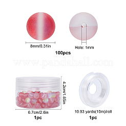 DIY Synthetic Moonstone Beads Stretch Bracelet Making Kits&nbsp;DIY-SC0012-84G