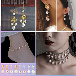 32Pcs Shell Pearl Pendants&nbsp;PALLOY-PH01823