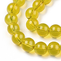 Baking Paint Glass Beads Strands&nbsp;DGLA-Q023-8mm-DB29-01