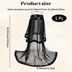 Polyester Tulle Skirt for Women&nbsp;AJEW-WH20080-14B