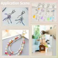 40Pcs 4 Colors Star Shape Zinc Alloy Swivel Lobster Clasps&nbsp;FIND-SP0001-21