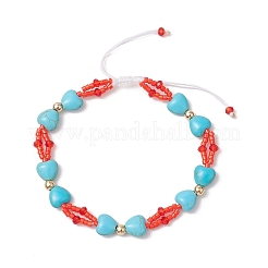 Rhombus Cylinder Seed Bead Beaded Bracelets&nbsp;BJEW-MZ00145-01