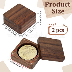 Walnut Coin Storage Box&nbsp;AJEW-WH0609-706A
