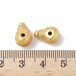 Matte Gold Color 925 Sterling Silver 3 Hole Guru Beads&nbsp;STER-R014-04G