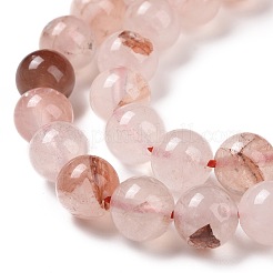 Natural Red Hematoid Quartz/Ferruginous Quartz Bead Strands&nbsp;G-E571-03A