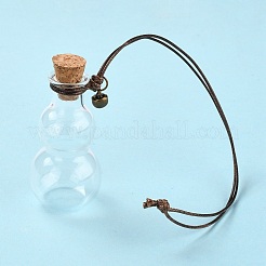 Gourd-shaped Glass Cork Bottles Ornament&nbsp;GLAA-D002-05
