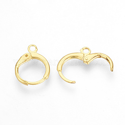 Brass Huggie Hoop Earring Findings&nbsp;KK-R071-08G