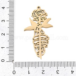 Hollow 304 Stainless Steel Pendants&nbsp;STAS-Z183-01G
