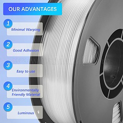 330M Luminous PETG 3D Printer Filament&nbsp;OCOR-WH0071-94A