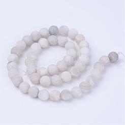 Natural Agate Beads Strands&nbsp;G-Q462-6mm-09