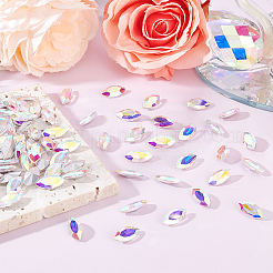 100Pcs Pointed Back Glass Rhinestone Cabochons&nbsp;RGLA-FG0001-05B