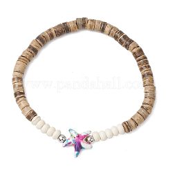 Sea Turtles and Starfish Coconut Beads Bracelets&nbsp;BJEW-JB11882-04