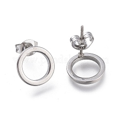 Tarnish Resistant Round Ring 304 Stainless Steel Jewelry Sets&nbsp;SJEW-M097-22P