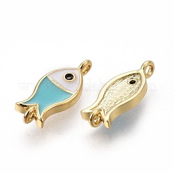 Brass Enamel Links&nbsp;KK-F783-15G