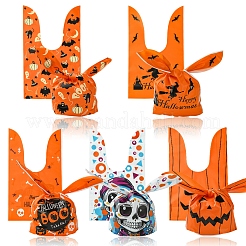 50Pcs 5 Styles Rabbit Shaped Halloween Candy Plastic Bags&nbsp;ABAG-FS0001-08B