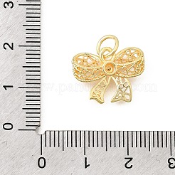Brass Micro Pave Clear Cubic Zirconia Pendants&nbsp;KK-Z156-03G