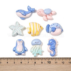 Ocean Theme Opaque Resin Cabochons&nbsp;RESI-K030-05