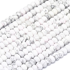 Natural Howlite Beads Strands&nbsp;G-P575-A32-6x4mm