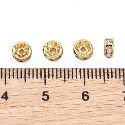 SHEGRACE Brass Micro Pave Clear Cubic Zirconia Spacer Beads&nbsp;XGRQ1U281-308G