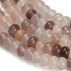Natural Violet Strawberry Quartz Smooth Rondelle Beads Strands&nbsp;GG-CBA792A-H01-4x6mm