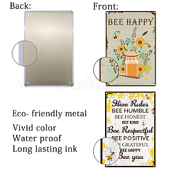 2Pcs 2 Style Vintage Metal Tin Sign&nbsp;AJEW-CN0001-14E