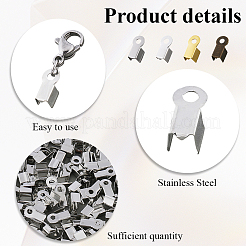 1600Pcs 8Bags 4 Colors Iron Folding Crimp Ends&nbsp;IFIN-CL0001-10
