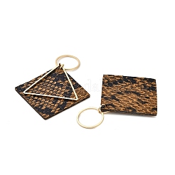 Brass with PU Leather Pendants&nbsp;FIND-Z048-08B-KCG
