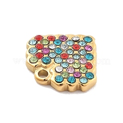 304 Stainless Steel Rhinestone Charms&nbsp;STAS-M092-06G-06