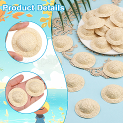 40Pcs Mini Cloth Doll Hats&nbsp;AJEW-SC0031-34C