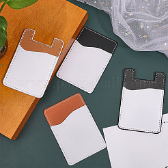 8Pcs 4 Style Sublimation Imitation Leather Phone Card Holder&nbsp;AJEW-CA0003-83