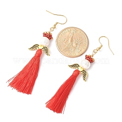 Angel 304 Stainless Steel Dangle Earrings&nbsp;EJEW-MZ00409-02